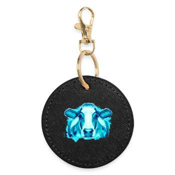 Cow cows - Round Keyring - black - Front
