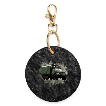 ZIL 131 KO - Runder Schlüsselanhänger - Schwarz - Vorne