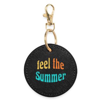 Feel the Summer - Round Keyring - black - Front