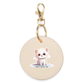 Don’t Bully Me - Chat mignon avec message - Porte-clés rond - huître - Devant