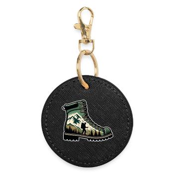 Chaussure randonnée Montagne Trekkeur Randonneur - Porte-clés rond - noir - Devant
