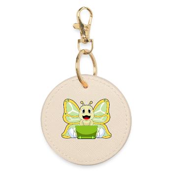 Ordinateur portable Butterfly - Porte-clés rond - huître - Devant