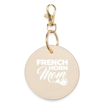 French Horn Mother - Round Keyring - oyster - Front