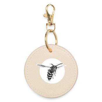 Wasp - Bee - Insect - Round Keyring - oyster - Front