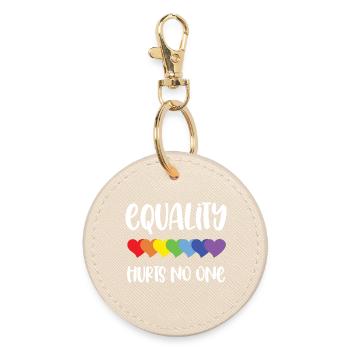 Mois de la fierté LGBT - L’égalité ne fait de mal à personne - Porte-clés rond - huître - Devant