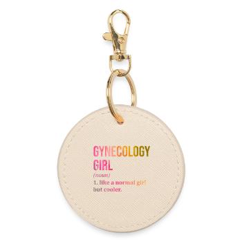 Gynecology - Round Keyring - oyster - Front