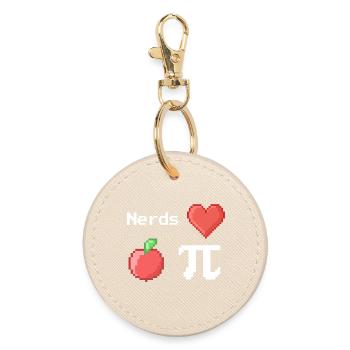 Les nerds adorent Apple Pi Pi Pi Dictons Math Pixel - Porte-clés rond - huître - Devant