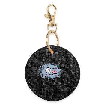 Vous aurez besoin de cet art cérébral amusant - Porte-clés rond - noir - Devant