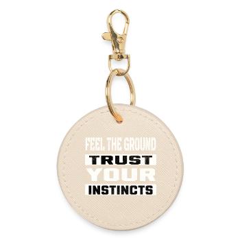 trust your instincts - Runder Schlüsselanhänger - Auster - Vorne