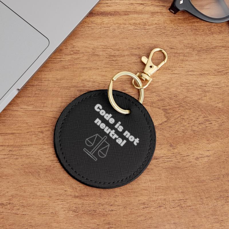 Code Is Not Neutral - Ethical Coder Statement Round Keyring