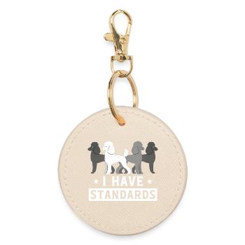 Motif familial de races de chiens - Porte-clés rond - huître - Devant