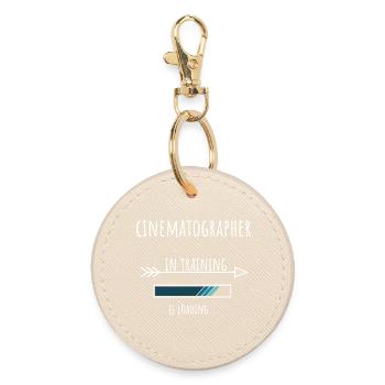Cadeau Profession Formation Caméraman - Porte-clés rond - huître - Devant