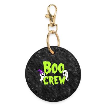Boo Crew Halloween Geister Freunde - Runder Schlüsselanhänger - Schwarz - Vorne