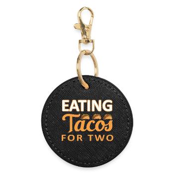Vibrant Taco Graphic for Food Lovers - Round Keyring - black - Front