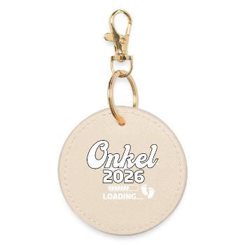 Onkel 2026 Loading Design - Runder Schlüsselanhänger - Auster - Vorne