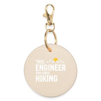Ingénieur qui fait des randonnées Proud Trail Trekker Outdoor Fan - Porte-clés rond - huître - Devant