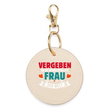 Malle VERGEBEN AN DIE WUNDERVOLLSTE FRAU - Runder Schlüsselanhänger - Auster - Vorne