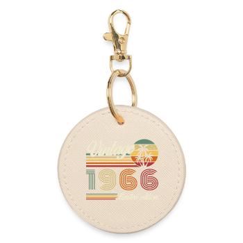 60 Ans 1966 Vintage Rétro Cadeau D'anniversaire - Porte-clés rond - huître - Devant