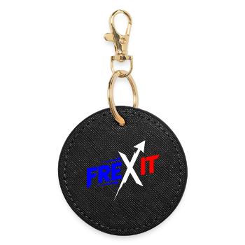 Frexit Blue White Red - Round Keyring - black - Front