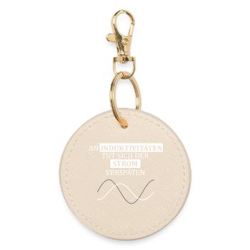 Funny saying for electrical engineers, engineers - Round Keyring - oyster - Front