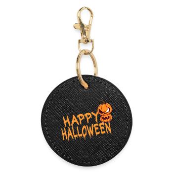 Joyeux halloween - Porte-clés rond - noir - Devant