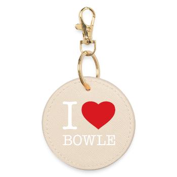 I love Bowle - Runder Schlüsselanhänger - Auster - Vorne
