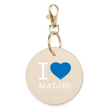 I love Matjes - Runder Schlüsselanhänger - Auster - Vorne