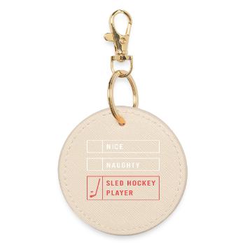 Para Handicap Eishockey - Round Keyring - oyster - Front