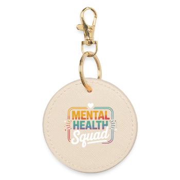 Mental Health Squad Rainbow Tee - Runder Schlüsselanhänger - Auster - Vorne