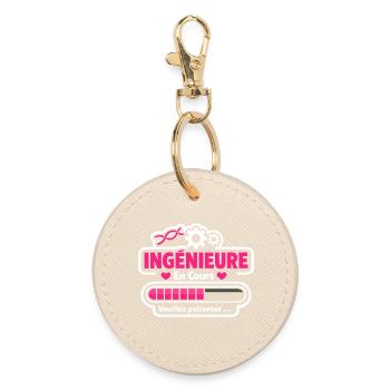 Future Ingénieure Chargement Cadeau Drôle Études - Runder Schlüsselanhänger - Auster - Vorne