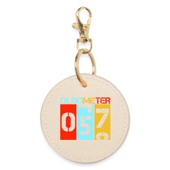 Oldometer 57 Retro 57e anniversaire cadeau Papa Père - Porte-clés rond - huître - Devant