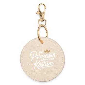 Princess doesn't need a costume carnival carnival - Round Keyring - oyster - Front