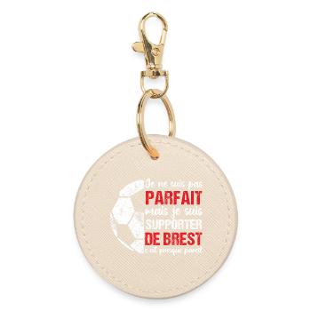 Brest-Supporter Brest Fußballgeschenk - Runder Schlüsselanhänger - Auster - Vorne