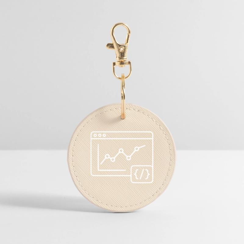 Web Analyse Chart Coding Browser Vektor Runder Schlüsselanhänger