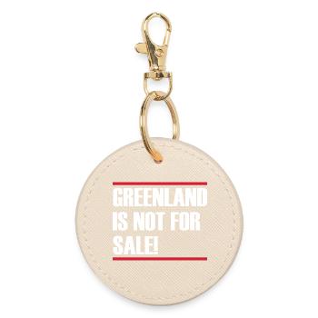 Greenland Is Not For Sale - Runder Schlüsselanhänger - Auster - Vorne