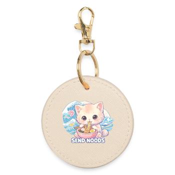 Ramen Katze Kanagawa - Runder Schlüsselanhänger - Auster - Vorne