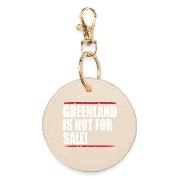 Greenland Is Not For Sale - Runder Schlüsselanhänger - Auster - Vorne