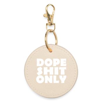 shit - Round Keyring - oyster - Front
