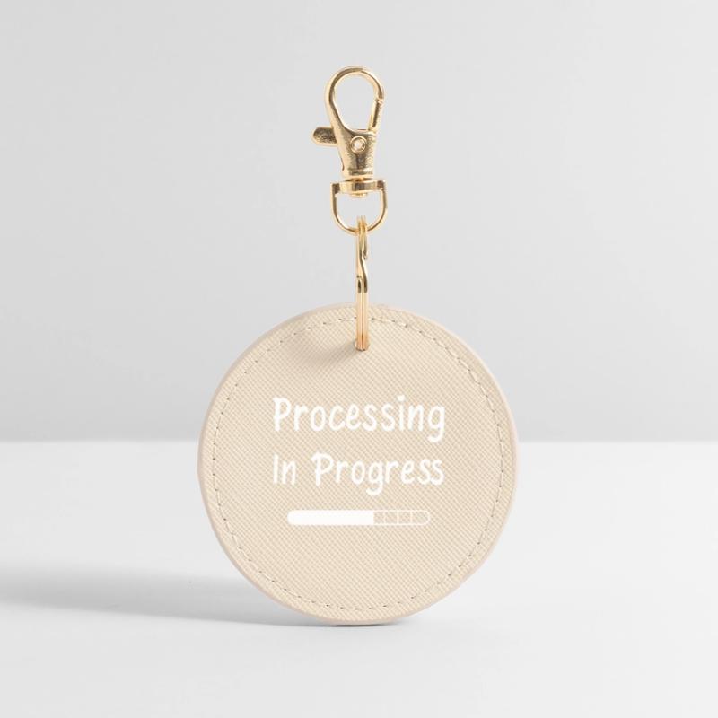 Processing In Progress Loading Bar Statement Round Keyring
