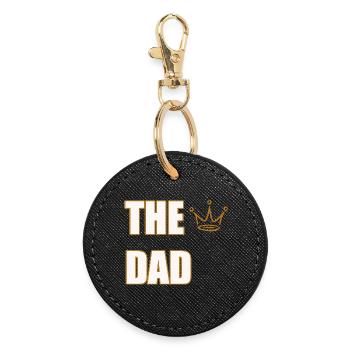 THE DAD – Design audacieux et classique de la déclaration paternelle - Porte-clés rond - noir - Devant