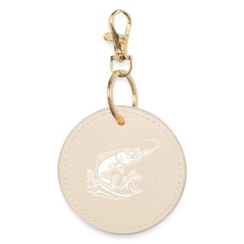 Aperçu du saut du brochet-prédateur - Porte-clés rond - huître - Devant