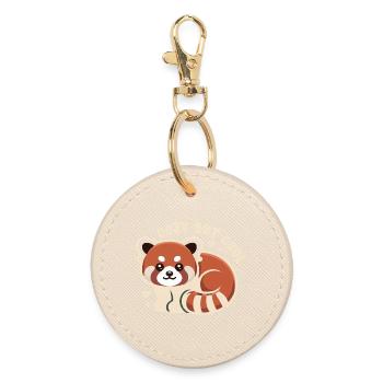 Kuscheliger Roter Panda CUTE BUT COOL - Runder Schlüsselanhänger - Auster - Vorne