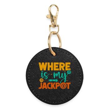 Bingo Où est mon jackpot Bingo - Porte-clés rond - noir - Devant