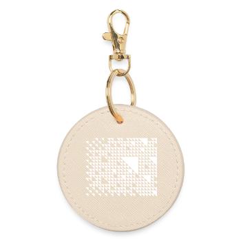 Grille de mosaïque triangulaire - Porte-clés rond - huître - Devant