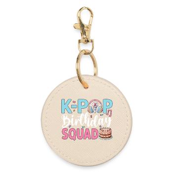 K-Pop Birthday Squad - Runder Schlüsselanhänger - Auster - Vorne