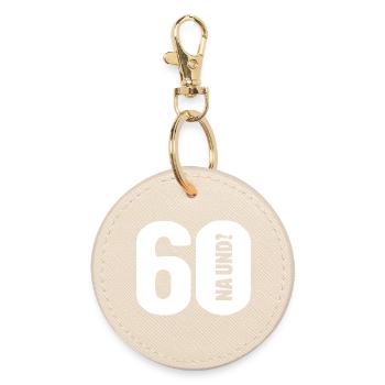 60 So what? Not so bad - birthday - Round Keyring - oyster - Front