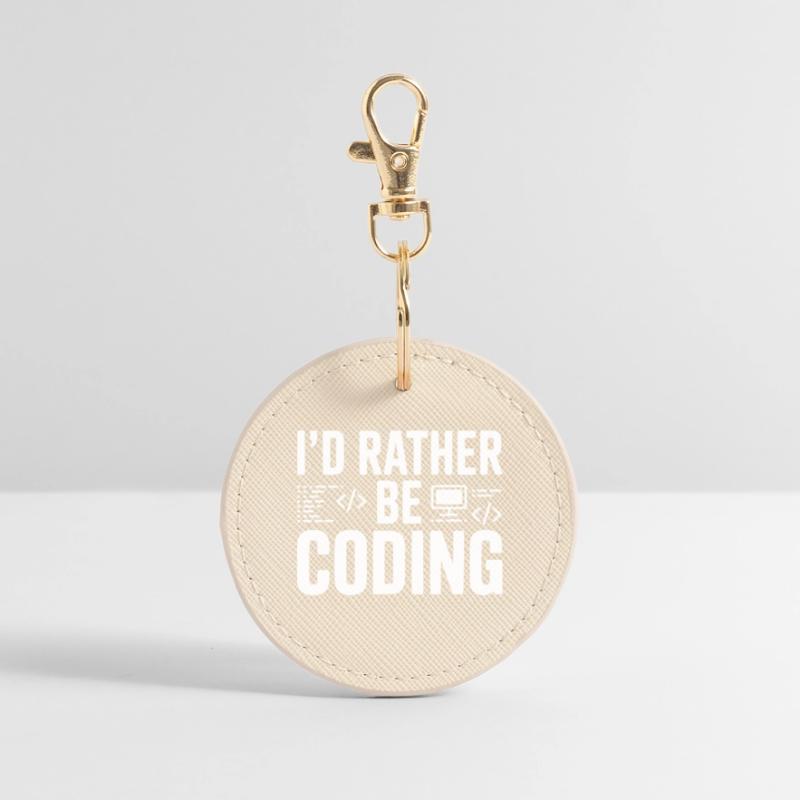 Je préfère coder Porte-clés rond