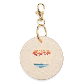 Legendary since May 1976 – Retro Vintage 1976 - Round Keyring - oyster - Front