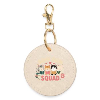 Escouade des chats du club de lecture - Porte-clés rond - huître - Devant