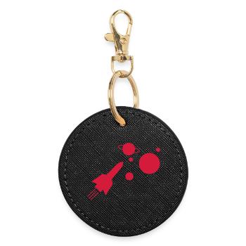 rocket - Round Keyring - black - Front